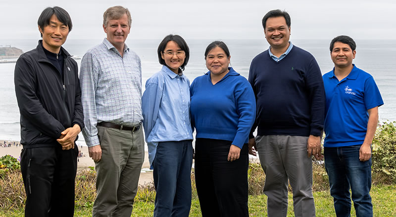 The Columban Leadership Team, from left, Fr. Kim Young-In Gregario, Fr. Peter O'Neill, Kim Sun Hee, Sherryl Lou Capili, Fr. Andrei Paz, Fr. Salustino Villalobos Mondragon.